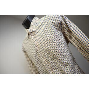 Brooks Brothers Red Fleece Dress Shirt Classic Fit Plaid Long Sleeve Mens Large